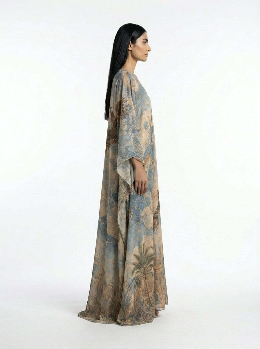 The Moonlit Falcon Abaya