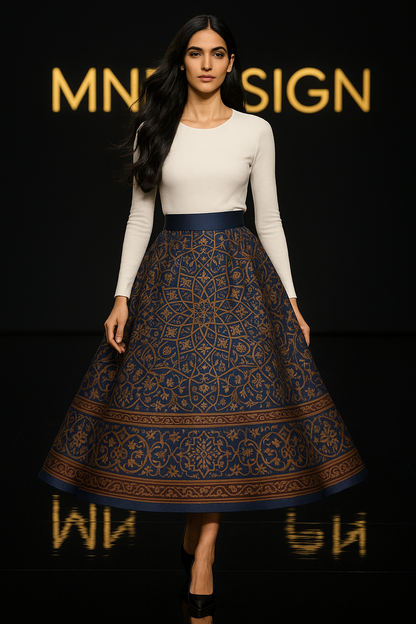 The Geometric Whisper Skirt