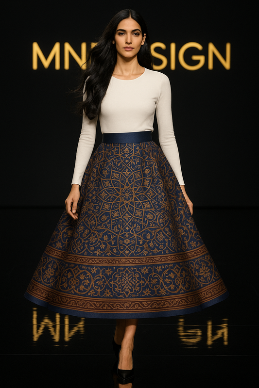 The Geometric Whisper Skirt