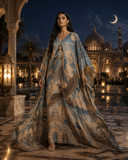 The Moonlit Falcon Abaya