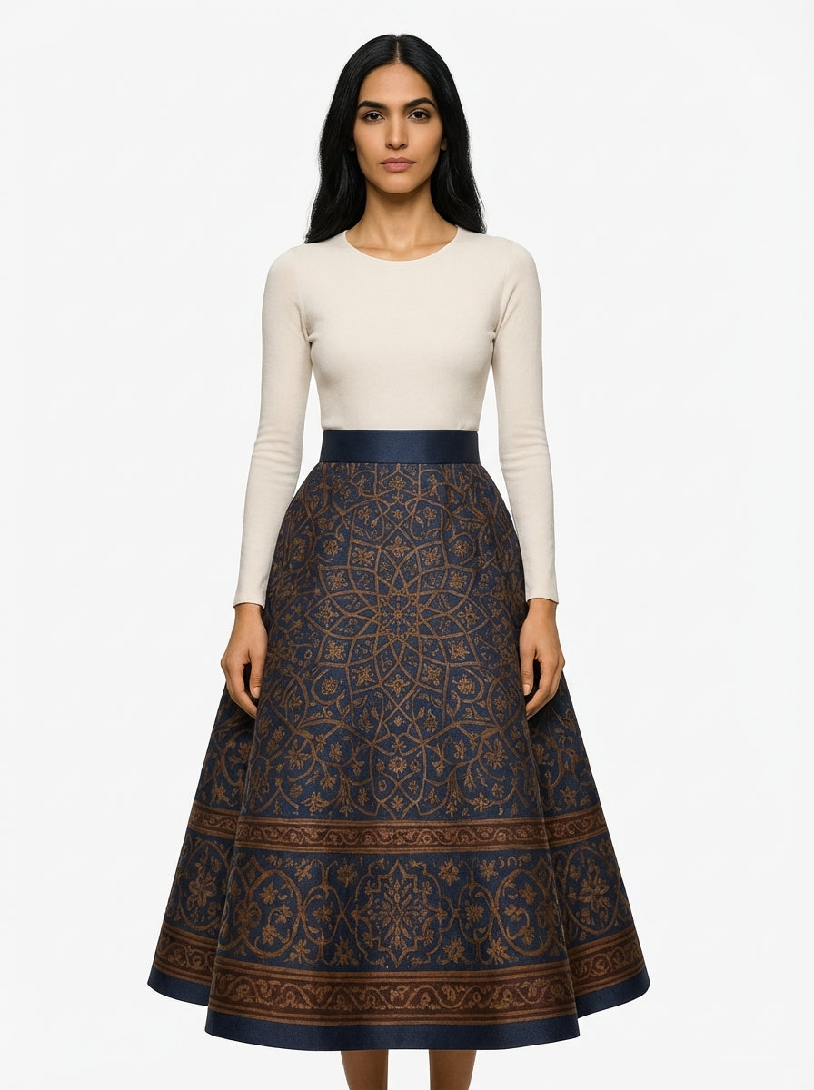 The Geometric Whisper Skirt