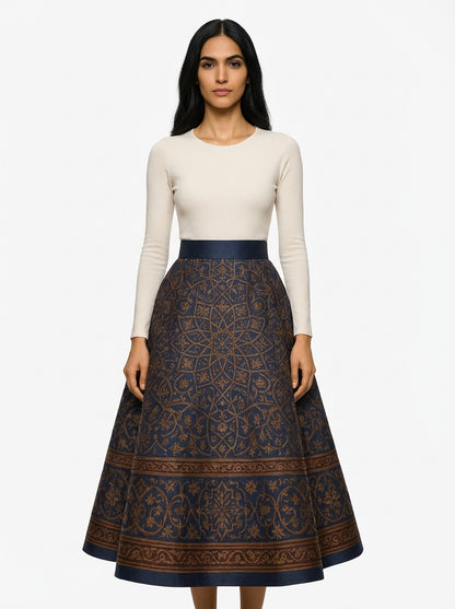 The Geometric Whisper Skirt