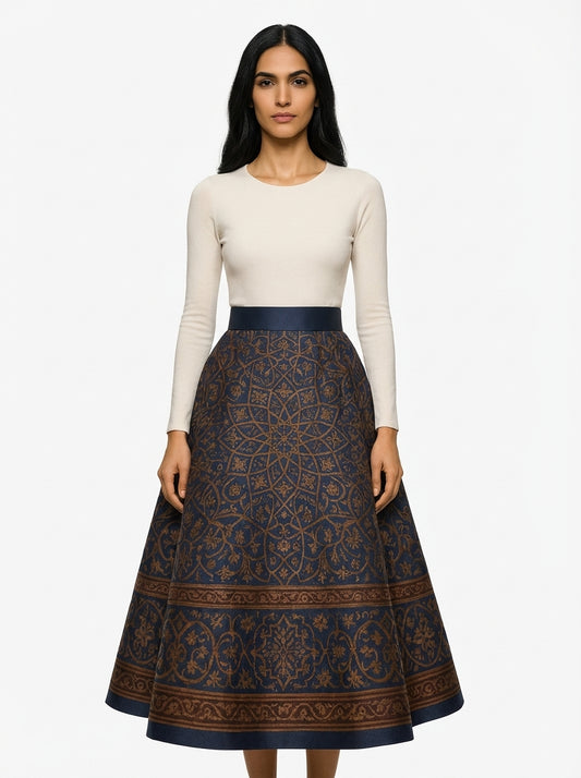 The Geometric Whisper Skirt