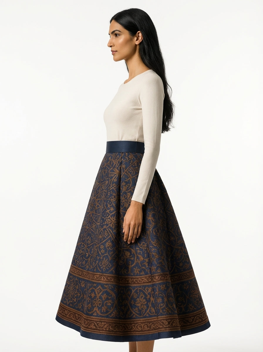 The Geometric Whisper Skirt