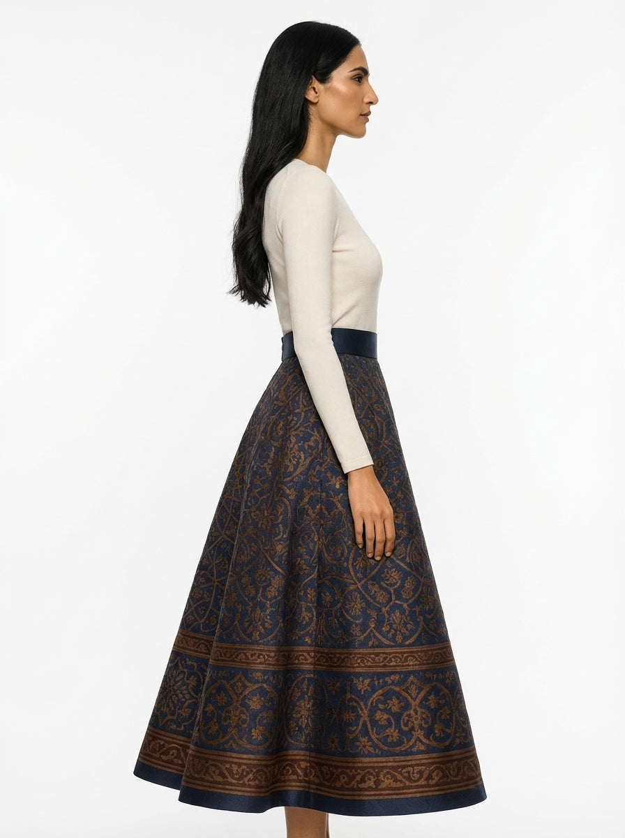 The Geometric Whisper Skirt