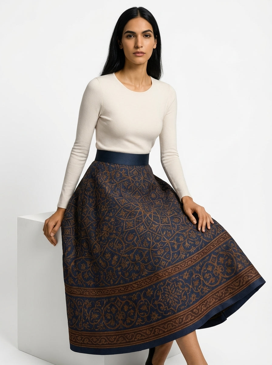 The Geometric Whisper Skirt