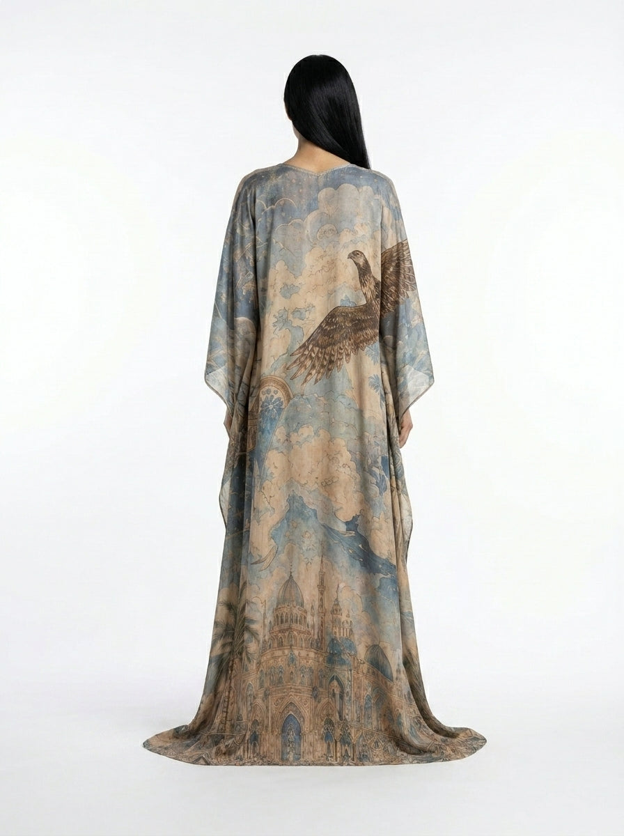 The Moonlit Falcon Abaya
