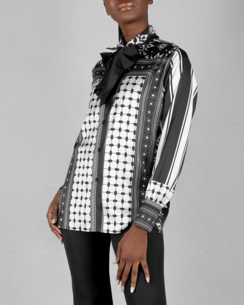 DIR - AL - GHOSON25 BLOUSE - Mohamed Nour Designs - blouse - 