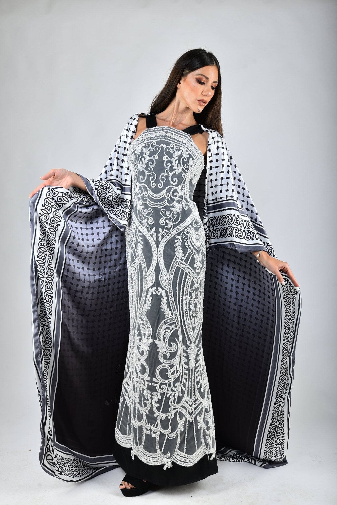 Ain Karem Dress cape - Mohamed Nour Designs - DRESS - 