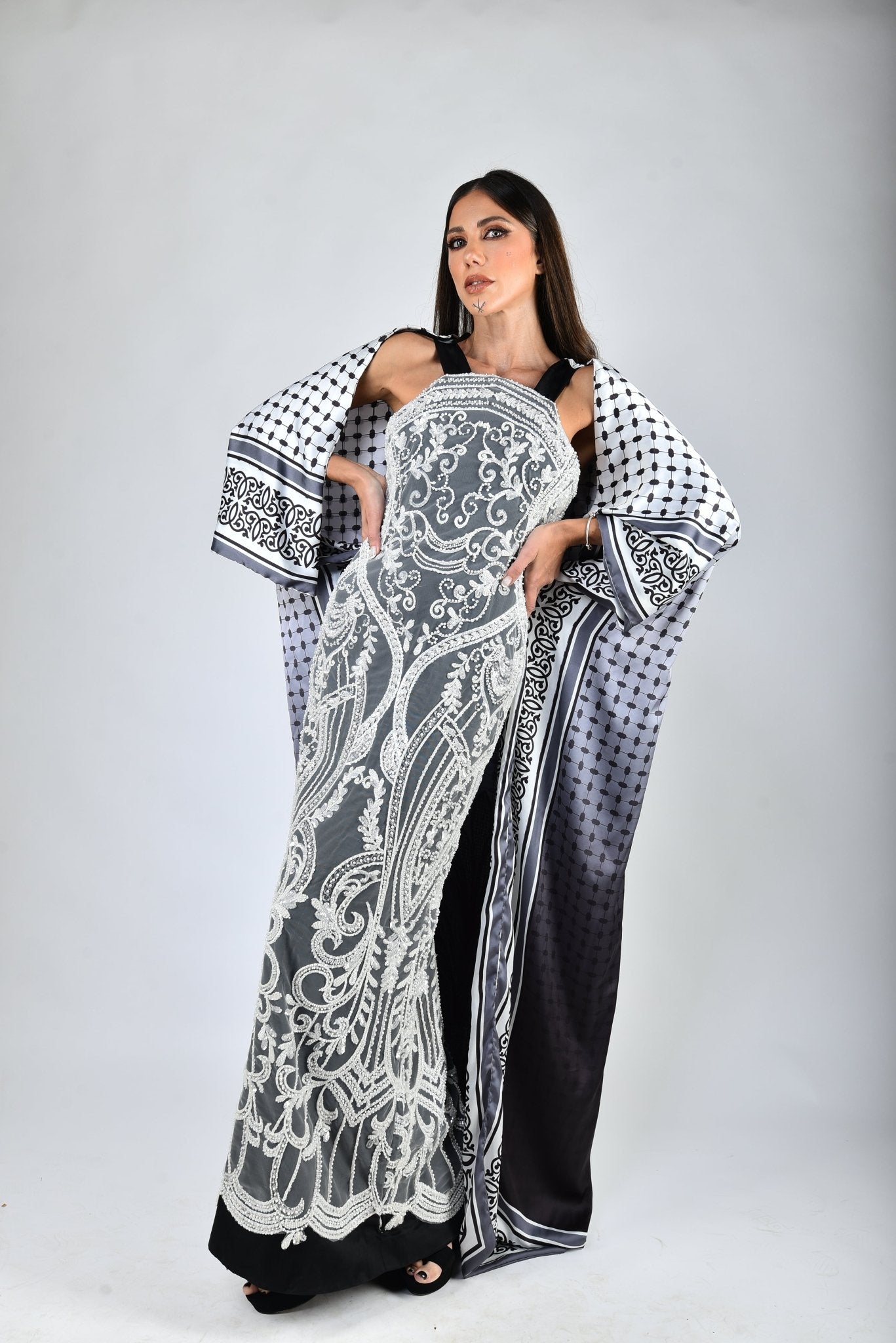 Ain Karem Dress cape - Mohamed Nour Designs - DRESS - 